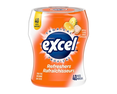 Wrigley's Excel Refreshers, Tropical Flavoured Sugar Free Chewing Gum - 1.0 EA