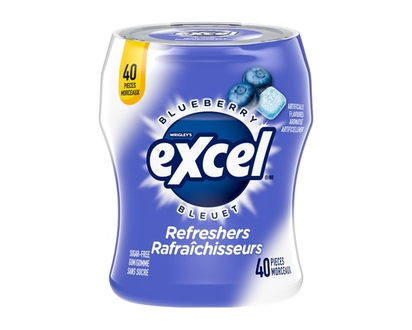 Wrigley's Excel Refreshers, Blueberry Flavoured Sugar Free Chewing Gum - 1.0 EA