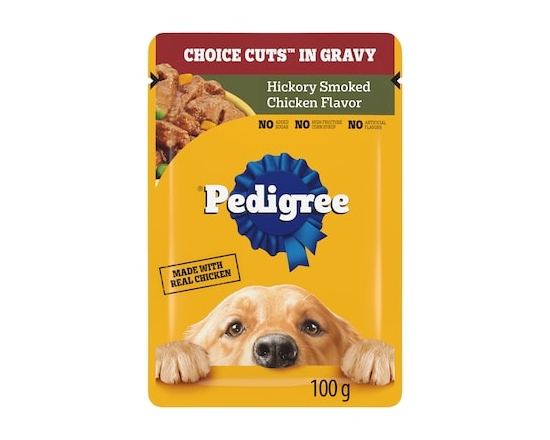 Adult Wet Dog Food Choice Cuts in Gravy Hickory Smoked Chicken Flavour - 100.0 G