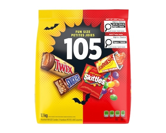 Mars Halloween Chocolate and Candy Fun Size Pack, 105 count - 1100 G