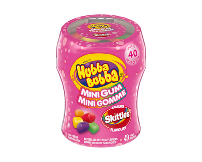Sugar-Free Flavoured Bubble Gum Minis, Resealable Bottle - 80.0 G