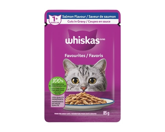 FAVOURITES Adult Wet Cat Food Cuts in Gravy Salmon Flavour - 85.0 G