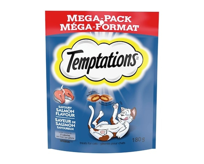 Temptations Savoury Salmon Flavour Adult Cat Treats - 180.0 G
