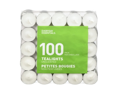 Everyday Essential Petites Bougies Non Parfumées - 100 CHA