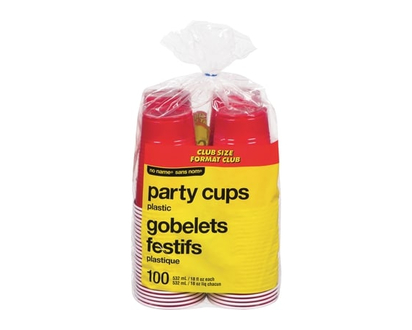 No Name 18.5Oz Red Beer Cups 100Pcs - 1.0 EA