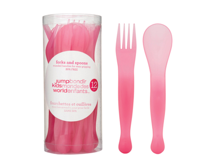 JUMP Kids World 12-Piece Fork and Spoon Set - 1.0 EA