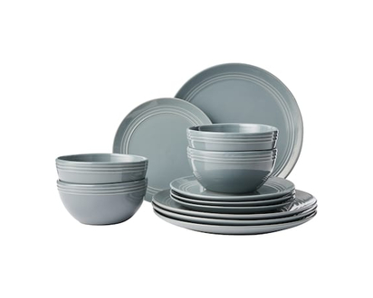 Everyday Essentials Dinnerware 12 Piece Set - Grey - 1.0 EA