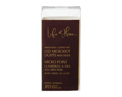 Jeu de 20 lumières à DEL avec minuterie – blanc chaud - 1.0 EA