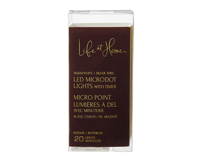 Jeu de 20 lumières à DEL avec minuterie – blanc chaud - 1.0 EA