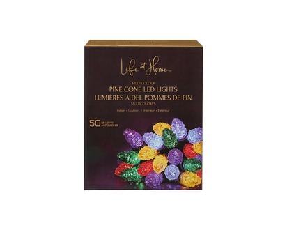 Life at Home Faceted Pine Cone LED Lights 50 Count - Multicolour - 1.0 EA