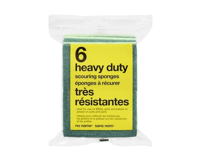 No Name Heavy Duty Scouring Sponges - 6.0 EA