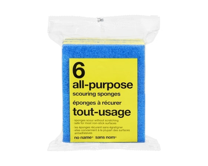 No Name All-Purpose Scouring Sponges - 6.0 EA