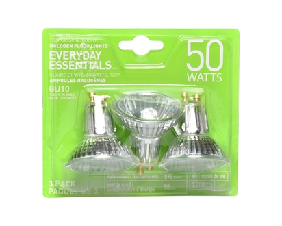 Everyday Essentials GU10 Halogen Flood 50W Light Bulbs - 1.0 EA