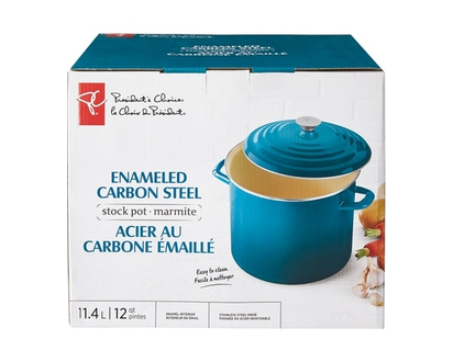 President's Choice Enameled Carbon Steel Stock Pot - 1.0 EA