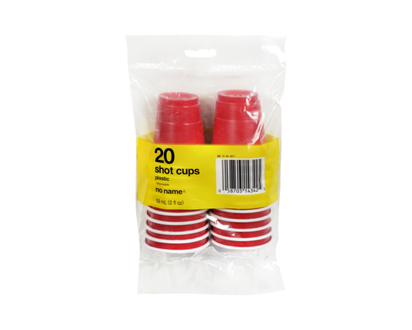 Sans Nom Lot de 20 petits verres à liqueur en plastique - 1.0 EA
