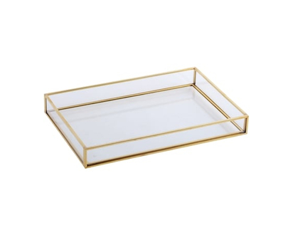Life at Home Rectangle Gold Tray - 1.0 EA