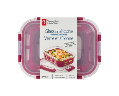 President's Choice Glass & Silicone Container - 640ml - 1.0 EA