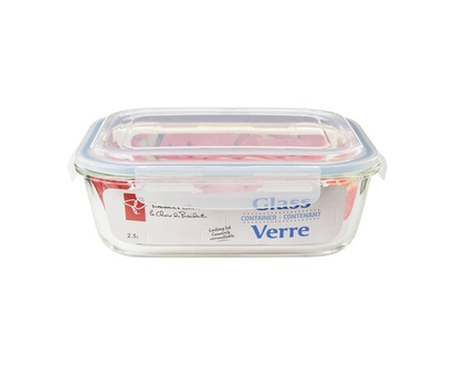 President's Choice 2260Ml Rect Glass Storage - 1.0 EA