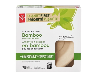 President's Choice Planet First Bamboo Dessert Plates - 20.0 EA