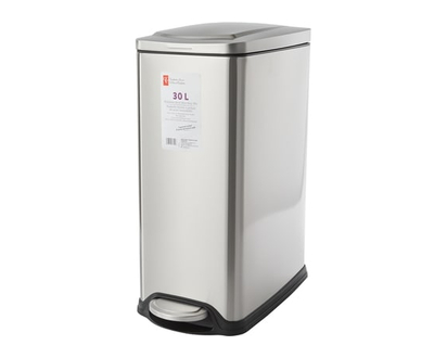 President's Choice 30L Stainless Steel Slim Step Bin - 1.0 EA
