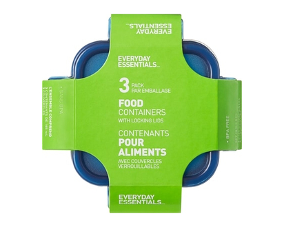 Everyday Essentials EE LOCKING LID 3X185 ML - 3.0 EA