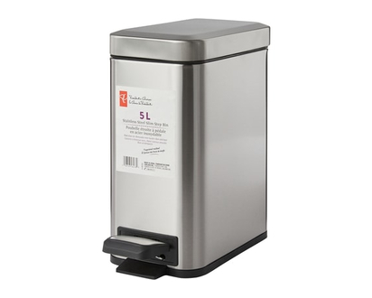 President's Choice 5L Stainless Steel Slim Step Bin - 1.0 EA