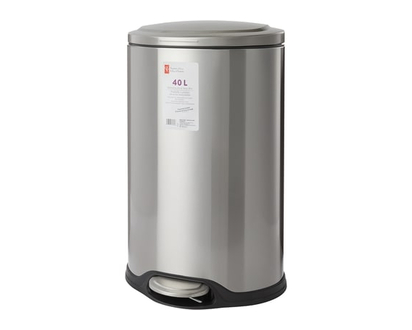 President's Choice 40L Stainless Steel Step Bin - 1.0 EA