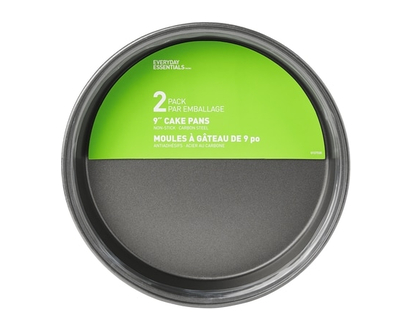 Everyday Essentials Non-Stick Carbon Steel 9-in Round Cake Pans 2-Pack - 1.0 EA