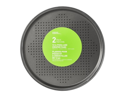 Everyday Essentials Non-Stick Carbon Steel 12-in Pizza and Crisper Pans 2-Pack - 1.0 EA