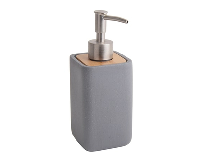 Life at Home Bamboo Soap Dispenser, Grey - 1.0 EA