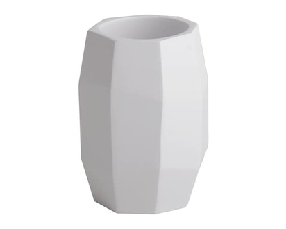 Life at Home Tumbler, Faceted, White - 1.0 EA