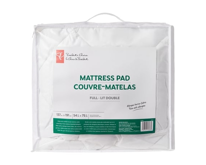 President's Choice President's Choice Full Mattress Pad, 100% Cotton Cover, Allergen-Barrier Fabric - 1.0 EA