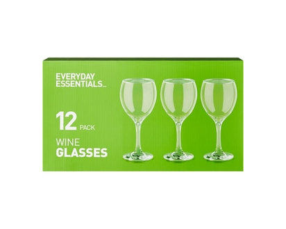 Everyday Essentials Wine Glasses, 12 Pack - 1.0 EA