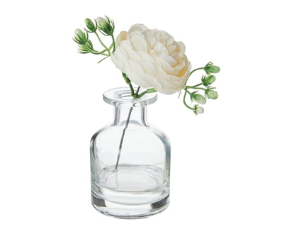 Life at Home Vase en verre pour fausses fleurs, blanc - 1.0 EA