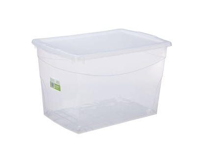 Everyday Essentials Clear Wheeled Storage Box, 60L - 1.0 EA