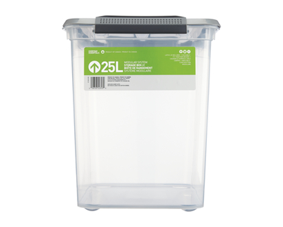 Everyday Essentials Clear Modular Latch Box, 25L - 1.0 EA