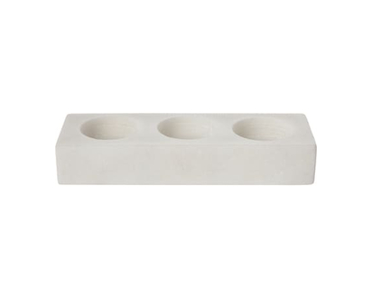Life at Home 3 T-Light Holder, Marble - 1.0 EA