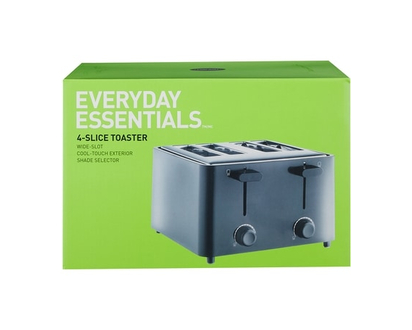 Everyday Essentials 4-Slice Toaster, Black - 1.0 EA