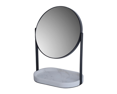 Life at Home Mirror with Marble Stand- Black - 1.0 EA