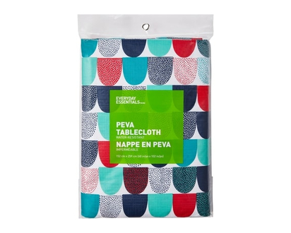 Everyday Essentials PEVA Tablecloth, 60X102, Dotty Scallop - 1.0 EA