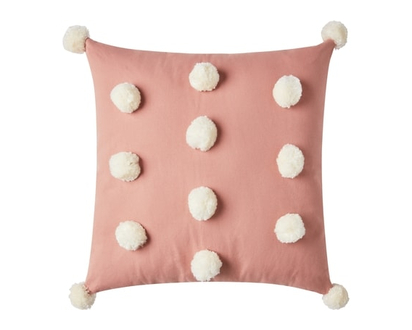 Pom Pom Cushion - Pink/White - 1.0 EA