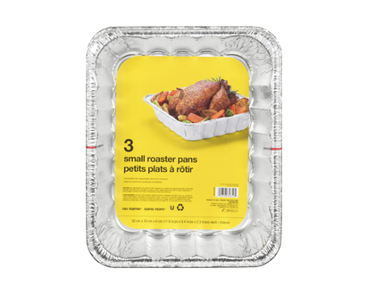 Sans Nom Petits plats à rôtir 3 paquet - 1.0 EA