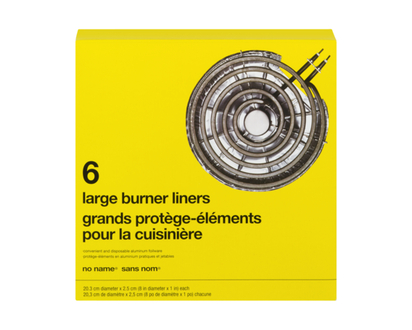 No Name Electric Burner Liners, Large - 6.0 EA