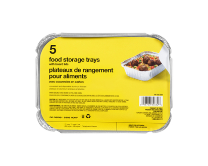 No Name Food Tray with Lids 5-Pack, 17cm x 12cm x 4cm - 1.0 EA