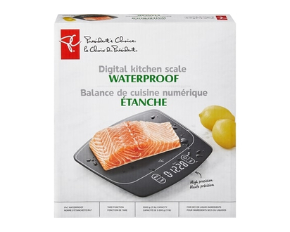 President's Choice Digital Kitchen Scale, Waterproof - 1.0 EA