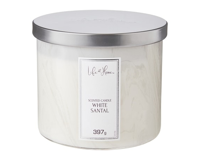 Life at Home Scented Candle White Santal - 1.0 EA