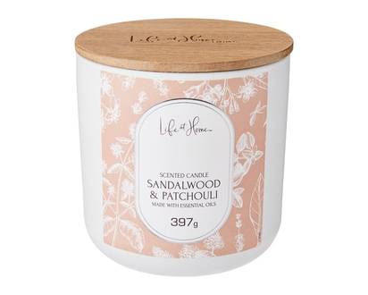 Life at Home Scented Candle Sandalwood & Patchouli - 1.0 EA