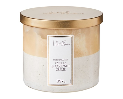 Life at Home Scented Candle Vanilla & Coconut Crème - 1.0 EA