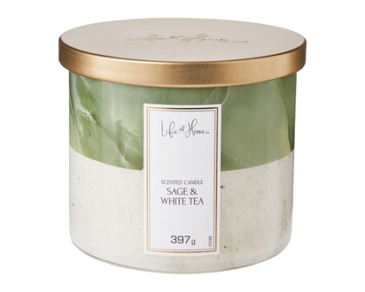 Life at Home Bougie parfumée – Sauge et thé blanc - 1.0 EA