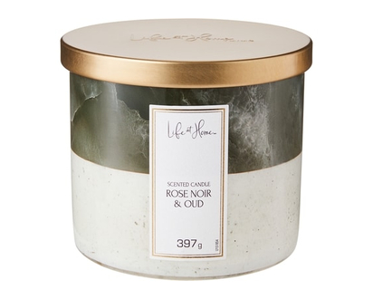 Life at Home Scented Candle Rose Noir & Oud - 1.0 EA